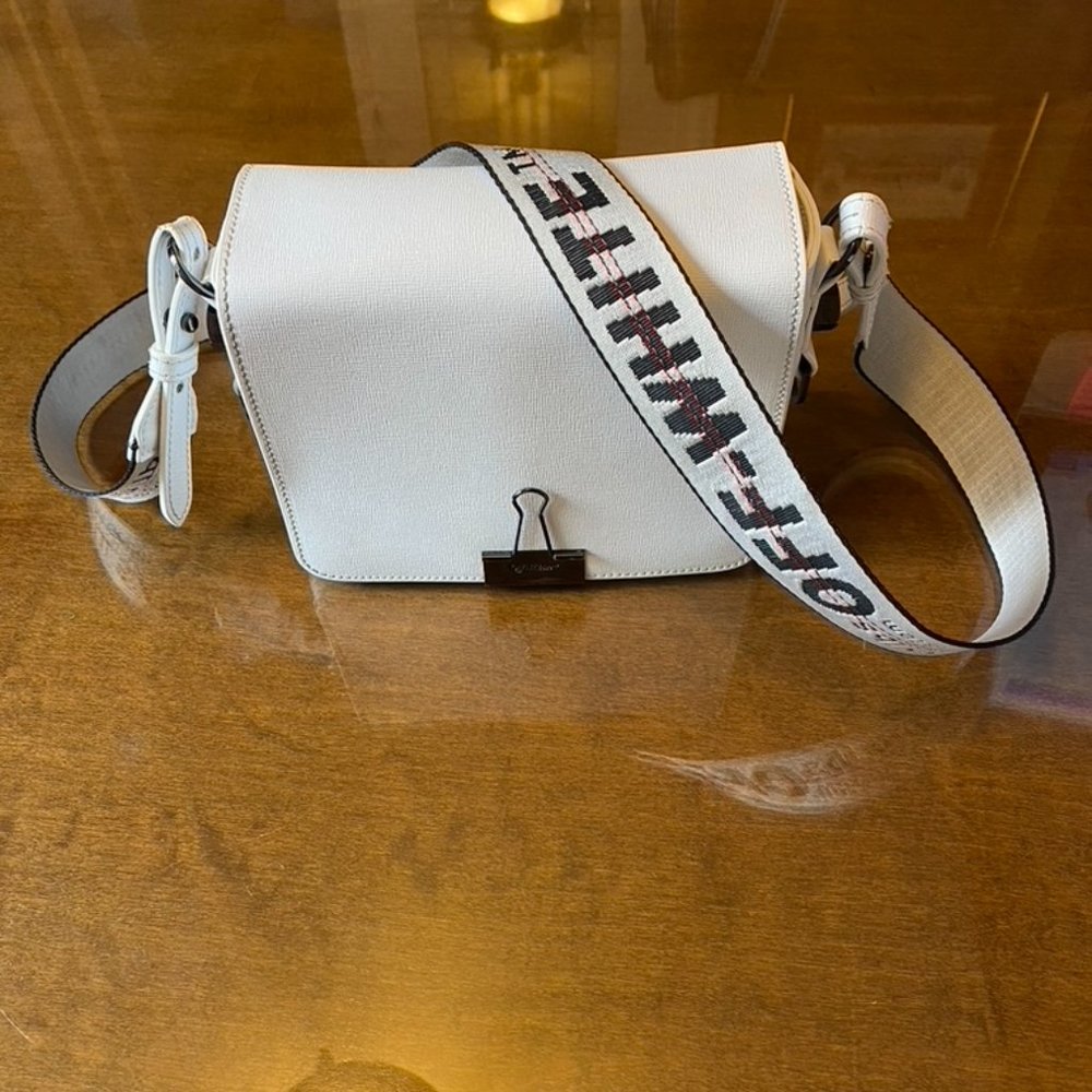 Off-White Binder Clip Leather Shoulder Bag